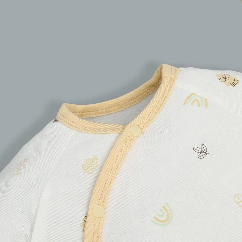 Bộ tay dài cài lệch Lullaby NH317N màu trắng - vàng 4