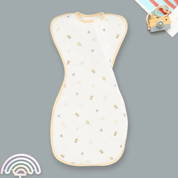 Nhộng chũn unisex Lullaby rayon trắng - be