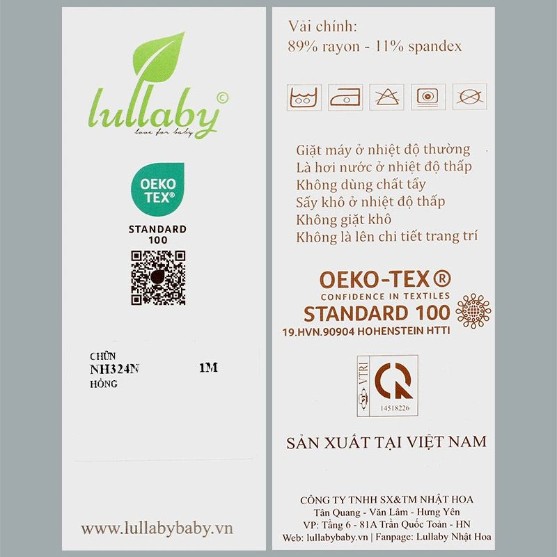 Nhộng chũn cài lệch Lullaby NH324N 1 - 3 tháng màu hồng 7