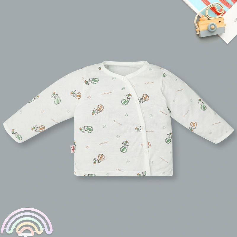 Bộ tay dài in hình khinh khí cầu IQ Baby màu trắng 2