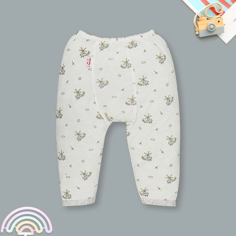 Bộ tay dài in hình máy bay IQ Baby màu trắng viền xám 8