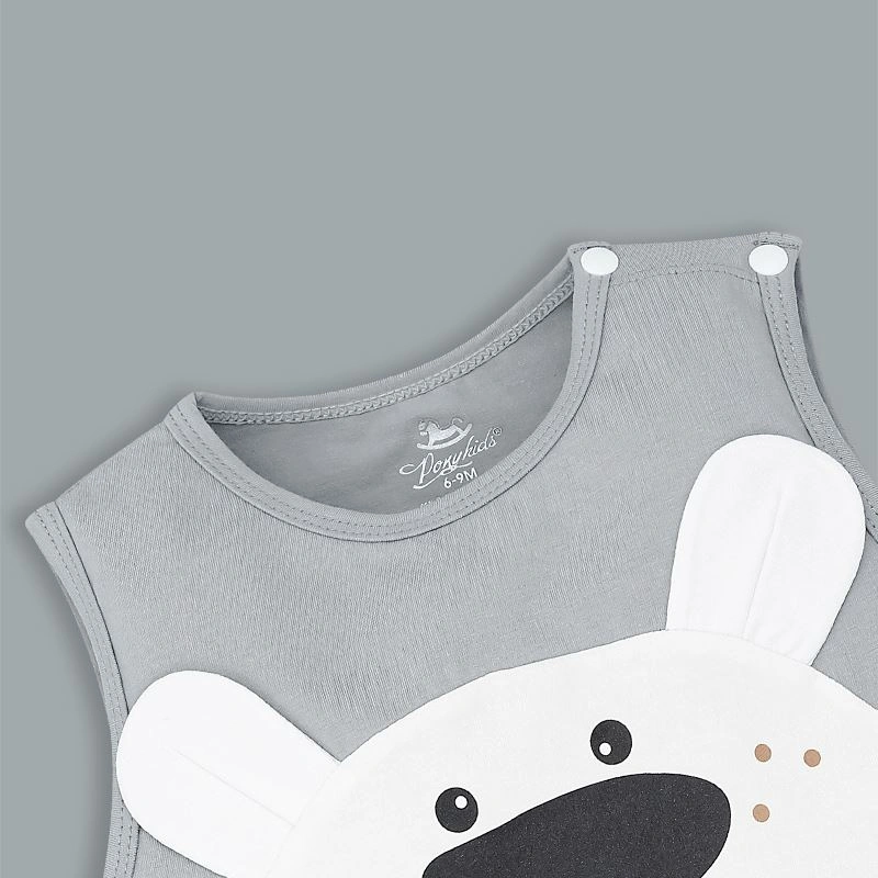 Bodysuit in gấu Pony Kids màu xám - trắng 3