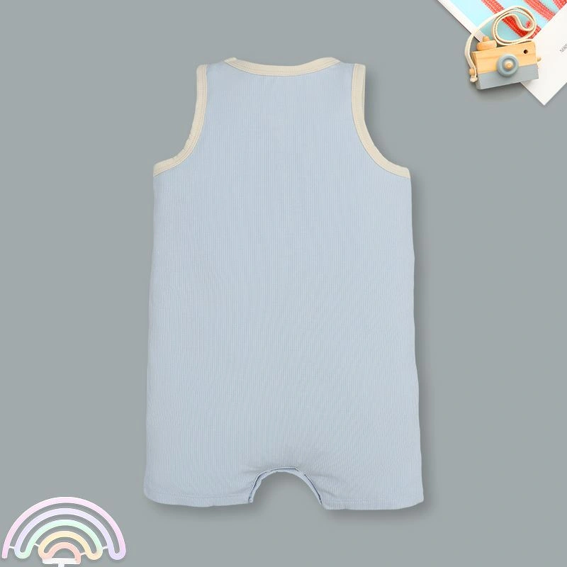 Bodysuit sát nách bé trai đính gấu Lullaby NH398N màu be 12