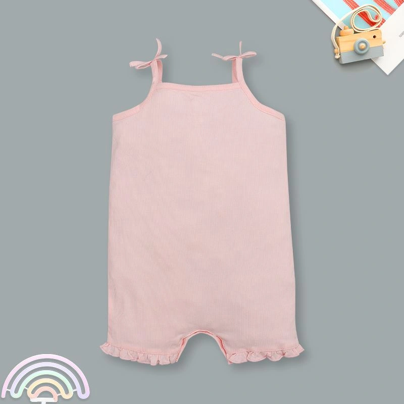 Bodysuit sát nách bé gái đính nơ Lullaby NH399N màu be 13