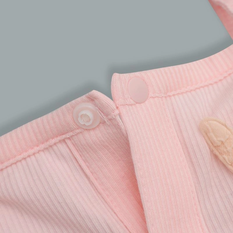 Bodysuit sát nách bé gái đính nơ Lullaby NH399N màu be 17