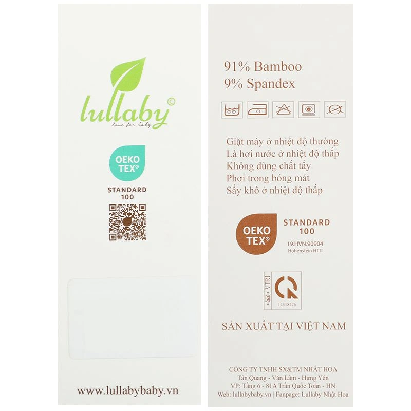 Bodysuit sát nách bé gái đính nơ Lullaby NH399N màu be 11