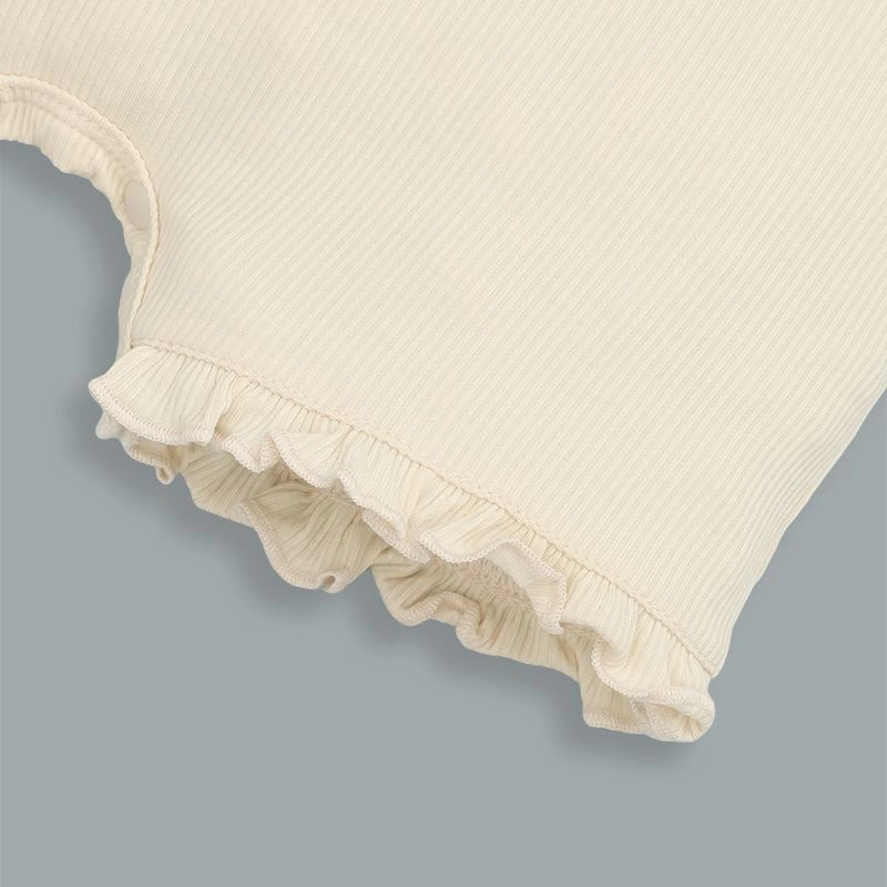 Bodysuit sát nách bé gái đính nơ Lullaby NH399N màu be 6