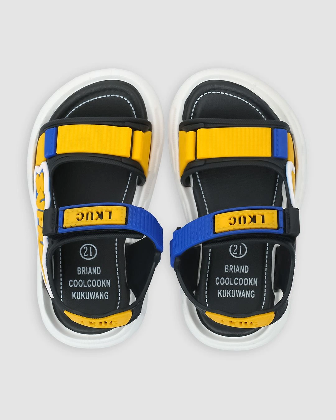 Giày sandal cho bé trai Á Châu Avakids AC56 màu vàng - xanh dương 8