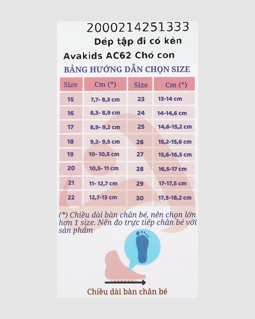 Giày tập đi cho bé Á Châu Avakids AC62 9