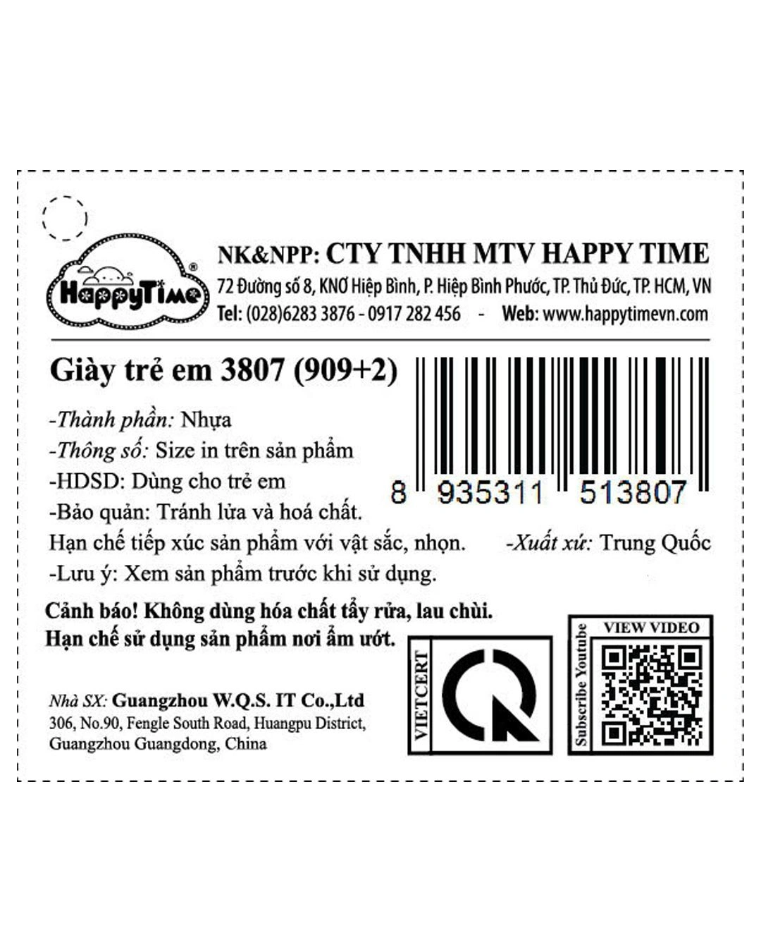 Giày sandal cho bé trai HappyTime SD909-2 10
