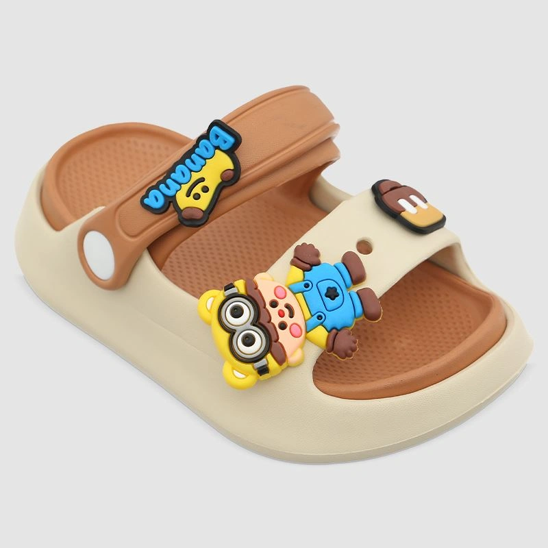 Dép sục cho bé Á Châu Avakids AC68 màu nâu - be 2