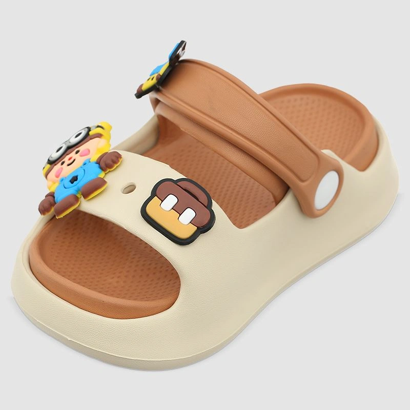 Dép sục cho bé Á Châu Avakids AC68 màu nâu - be 3