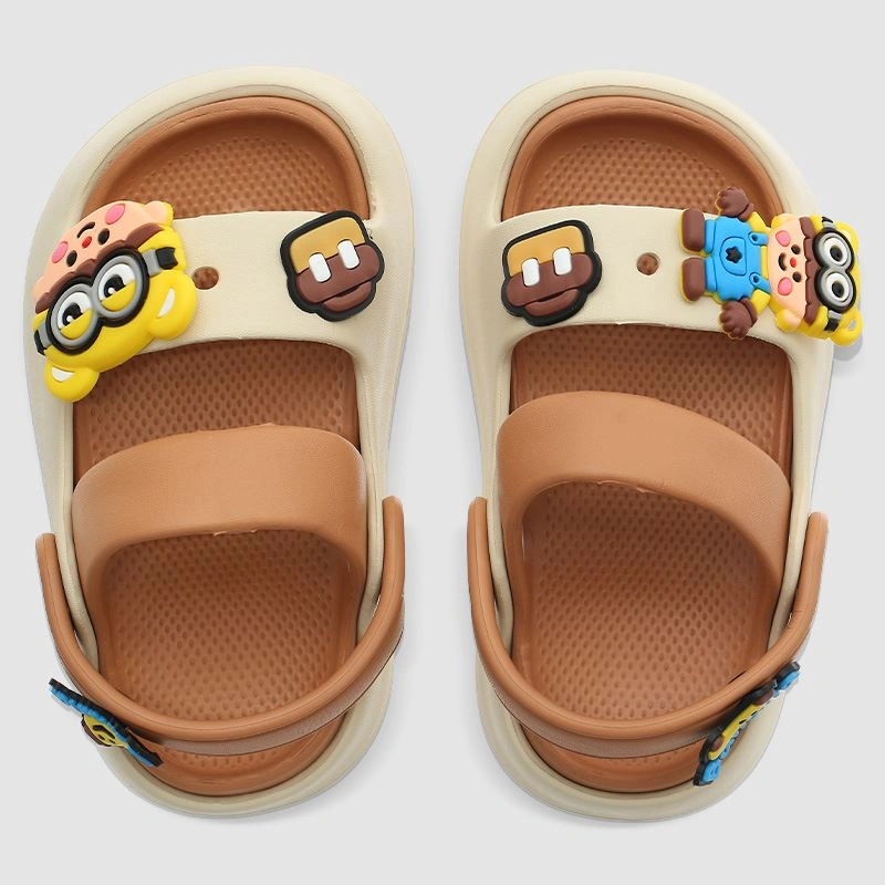 Dép sục cho bé Á Châu Avakids AC68 màu nâu - be 8