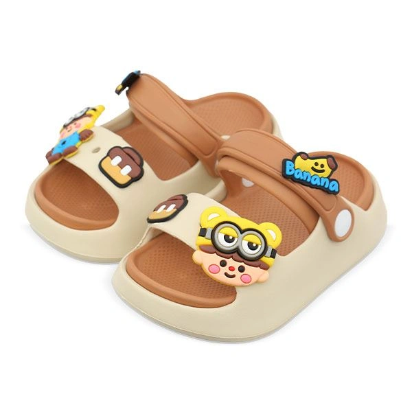 Dép sục cho bé Á Châu Avakids AC68 màu nâu - be 1