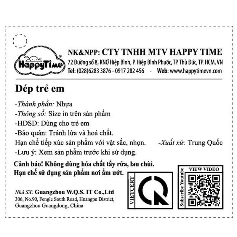 Dép cho bé gái HappyTime V307-52 màu hồng 9