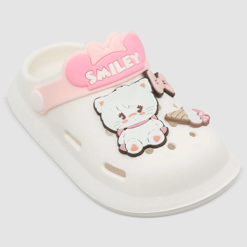 Dép sục cho bé gái HappyTime 2268-77 màu trắng 2