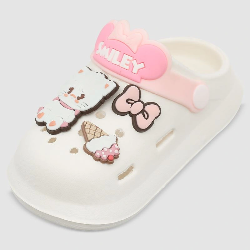 Dép sục cho bé gái HappyTime 2268-77 màu trắng 3