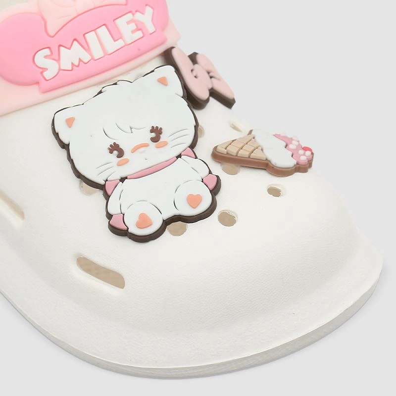 Dép sục cho bé gái HappyTime 2268-77 màu trắng 5