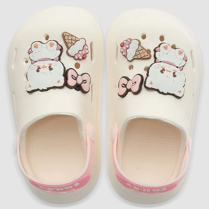 Dép sục cho bé gái HappyTime 2268-77 màu trắng 8