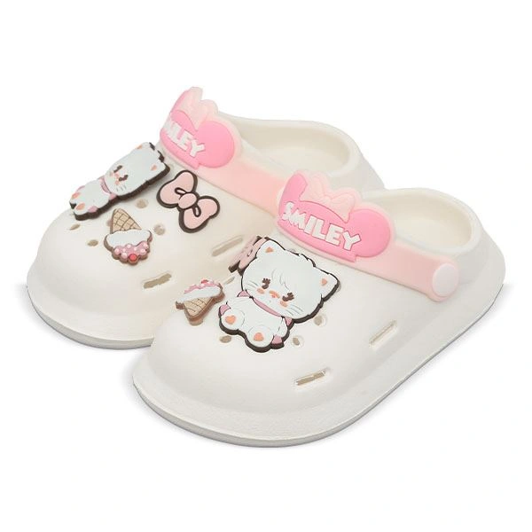 Dép sục cho bé gái HappyTime 2268-77 màu trắng 1