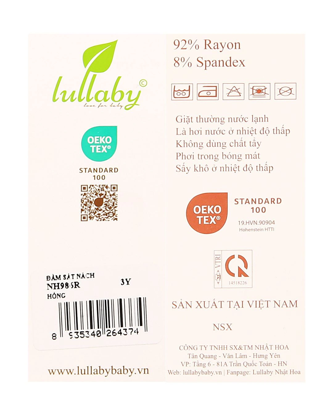 Đầm bé gái Lullaby NH986R màu hồng 7