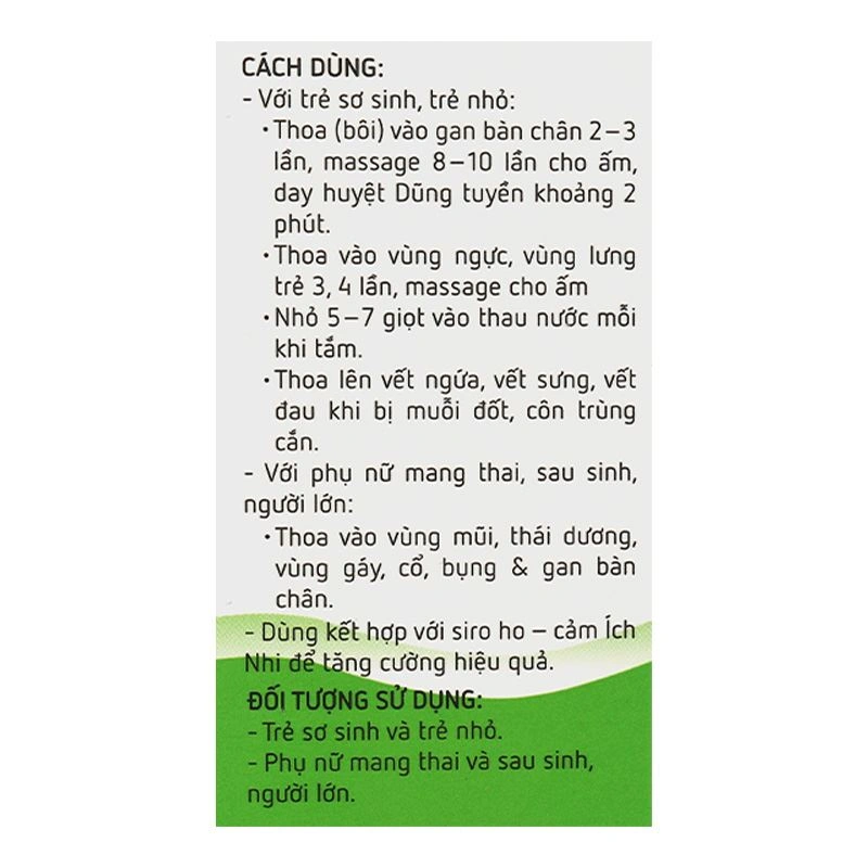 Dầu tràm - khuynh diệp Ích Nhi 30 ml 10