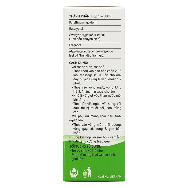 Dầu tràm - khuynh diệp Ích Nhi 30 ml 4