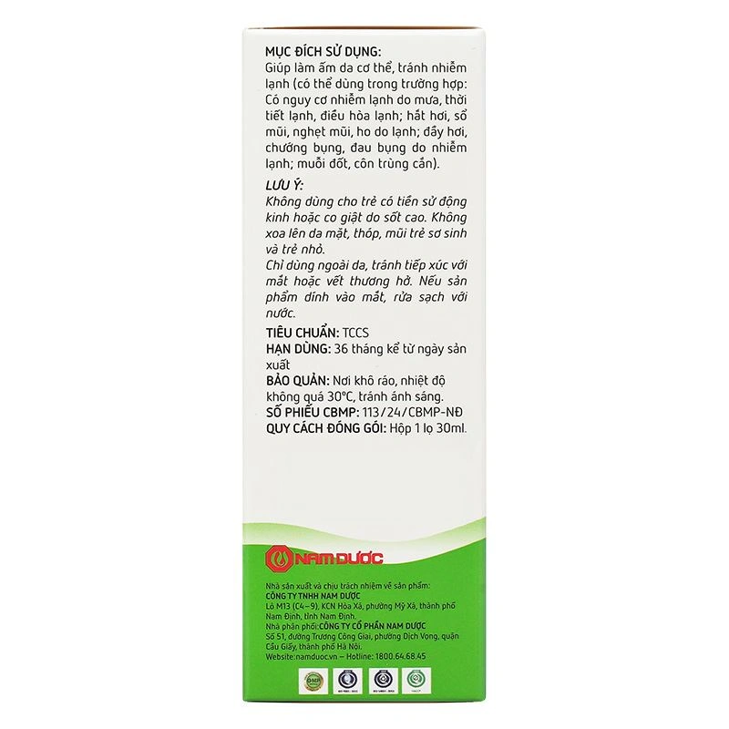 Dầu tràm - khuynh diệp Ích Nhi 30 ml 5