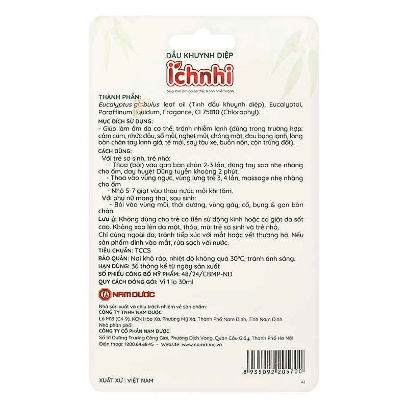 Dầu khuynh diệp Ích Nhi 30 ml 3