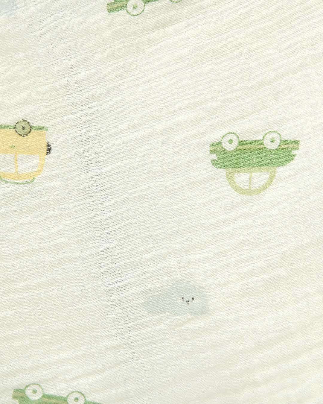 Áo choàng Bessla 0 - 24 tháng in hình rồng xanh màu be 10