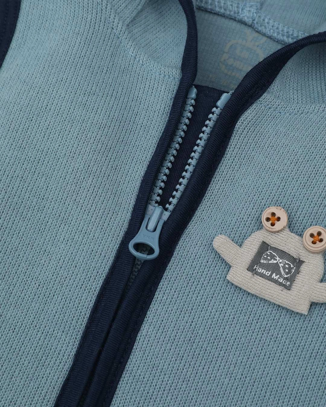 Áo khoác gile bé trai La Pomme màu xanh dương 4