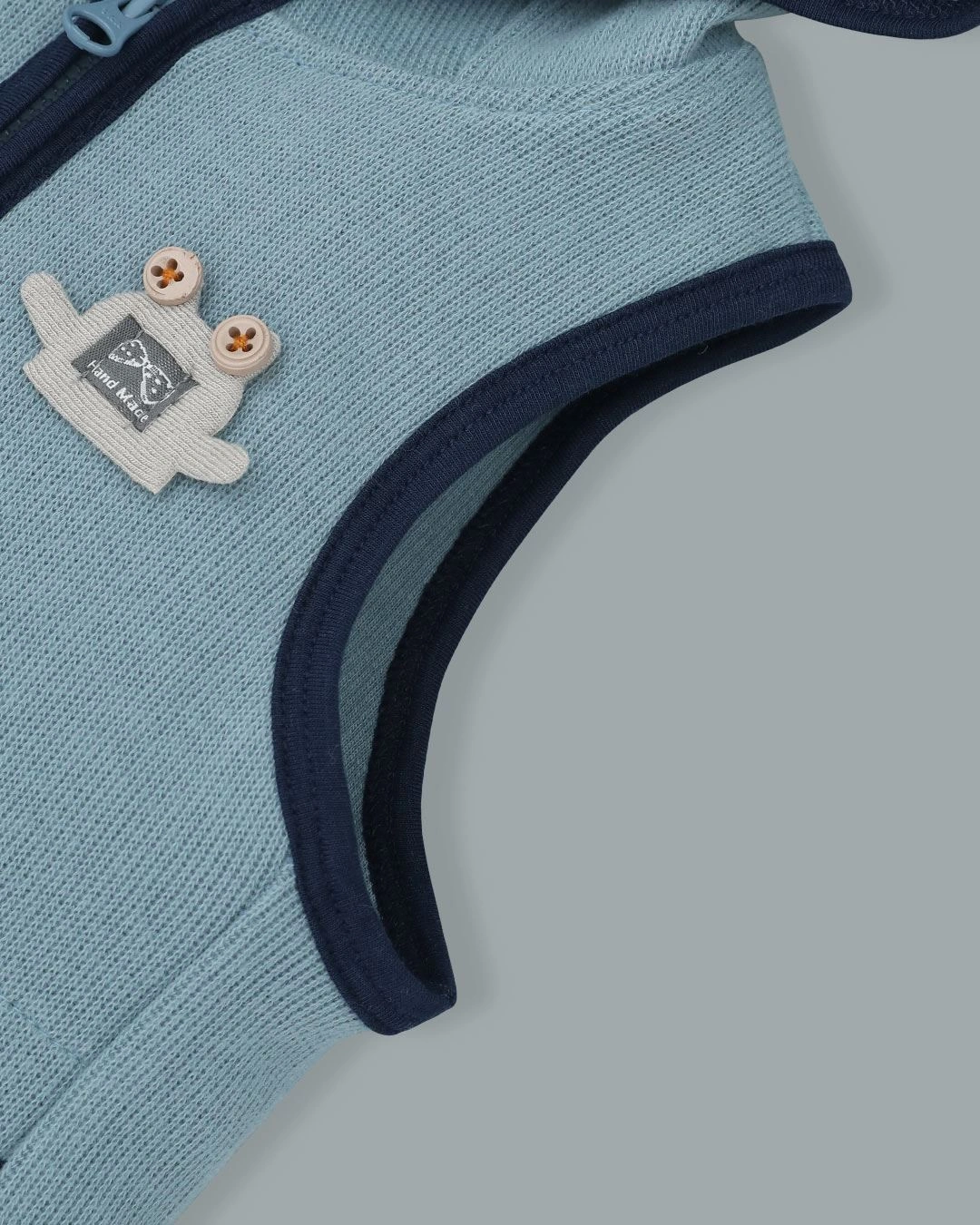 Áo khoác gile bé trai La Pomme màu xanh dương 5