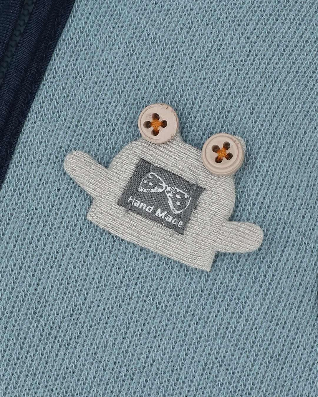 Áo khoác gile bé trai La Pomme màu xanh dương 6