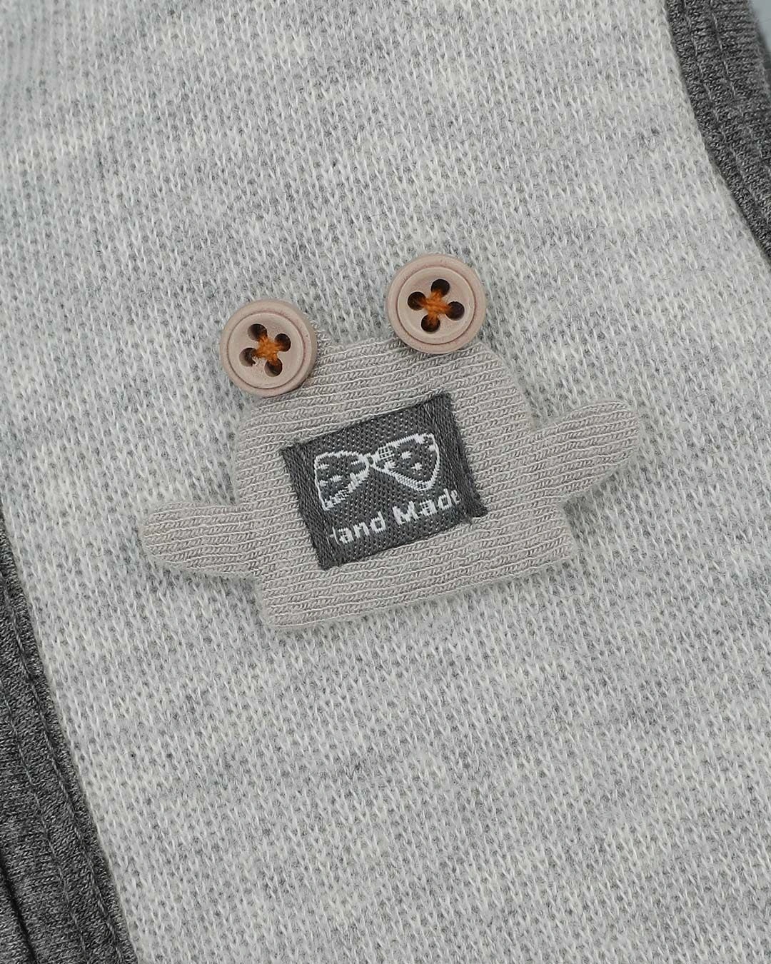 Áo khoác gile bé trai La Pomme màu ghi 10