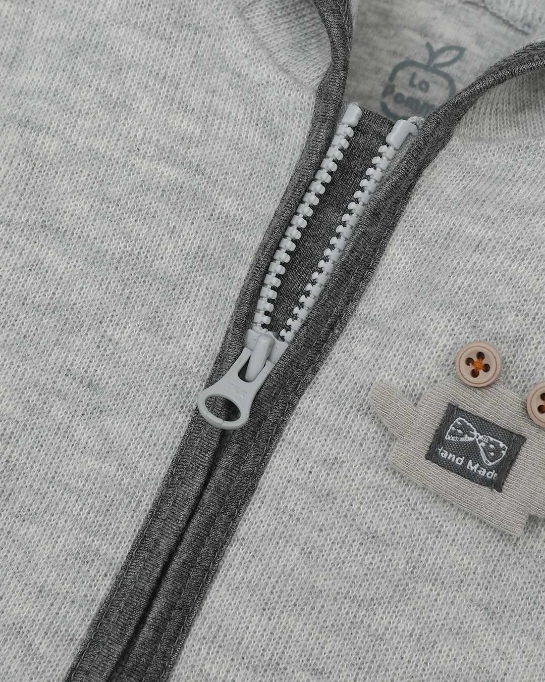 Áo khoác gile bé trai La Pomme màu ghi 8