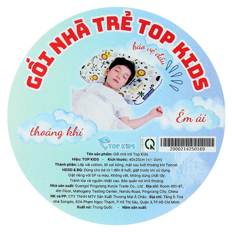 Gối TOP KIDS 40x25x6.2 cm (1 - 6 tuổi) 6