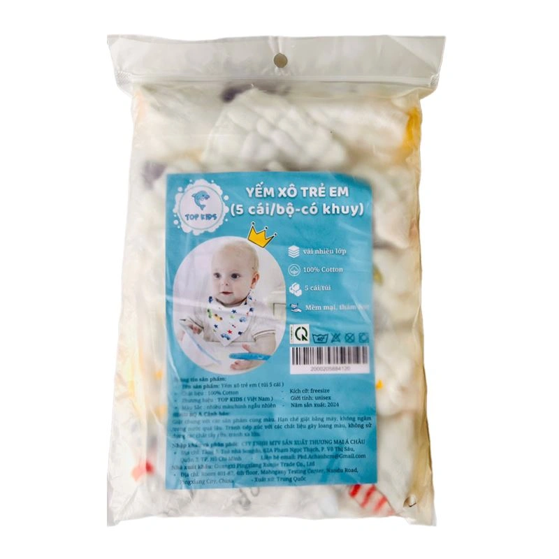 Set 5 yếm ăn cho bé TOP KIDS - Màu ngẫu nhiên (6 - 36 tháng) 2