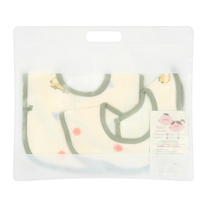 Bộ 2 yếm ăn cho bé muslin Bessla - Ô tô (0 - 2 tuổi) 10