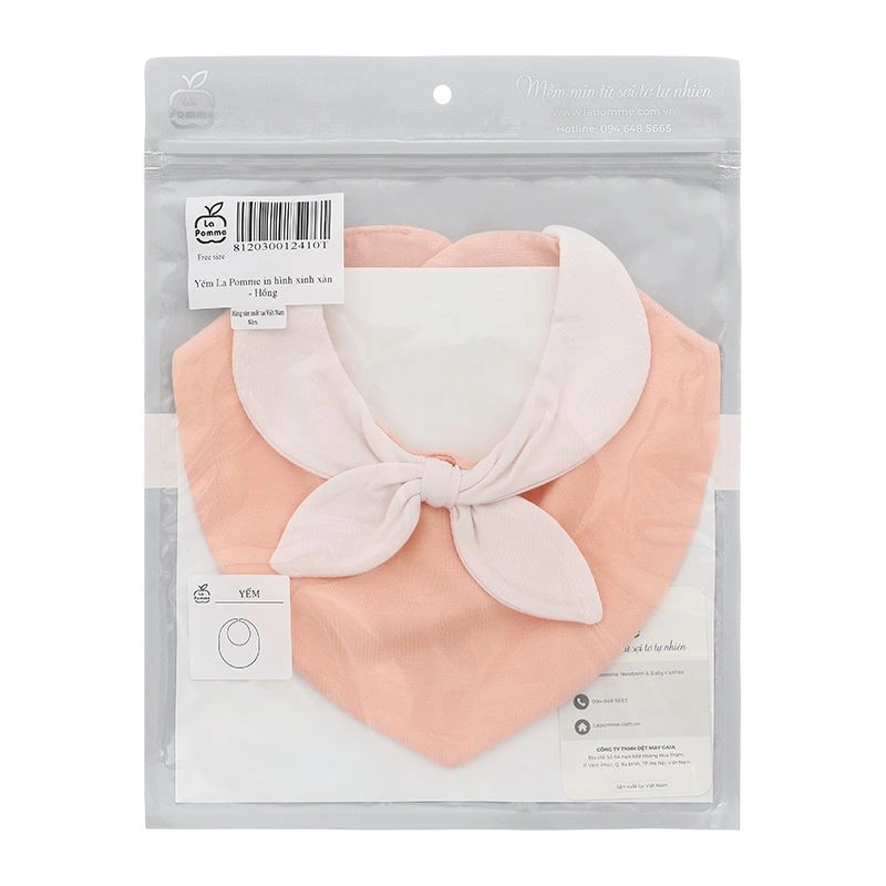 Yếm ăn cho bé sợi tre La Pomme - Nơ xanh dương (0 - 3 tháng) 13