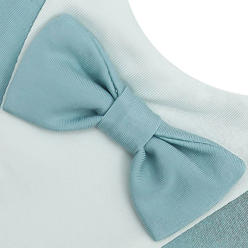 Yếm ăn cho bé sợi tre La Pomme - Nơ xanh dương (0 - 3 tháng) 4