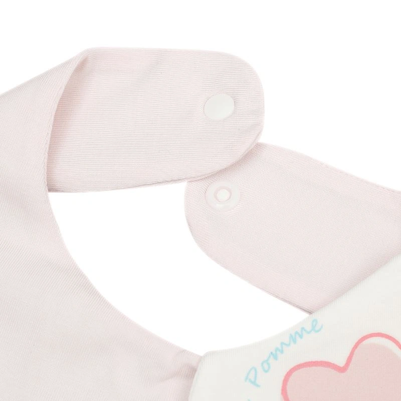 Yếm ăn cho bé sợi tre La Pomme - Màu hồng (0 - 3 tháng) 4