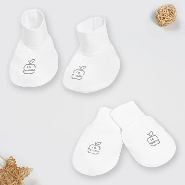 Set bao tay, bao chân La Pomme bamboo trắng