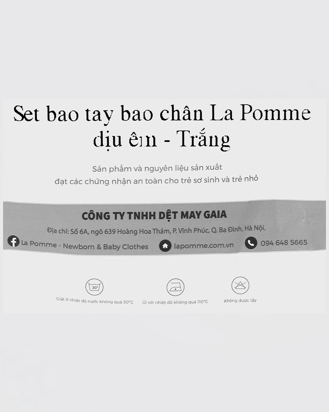 Set bao tay, bao chân êm dịu La Pomme màu tím (0 - 3 tháng) 17