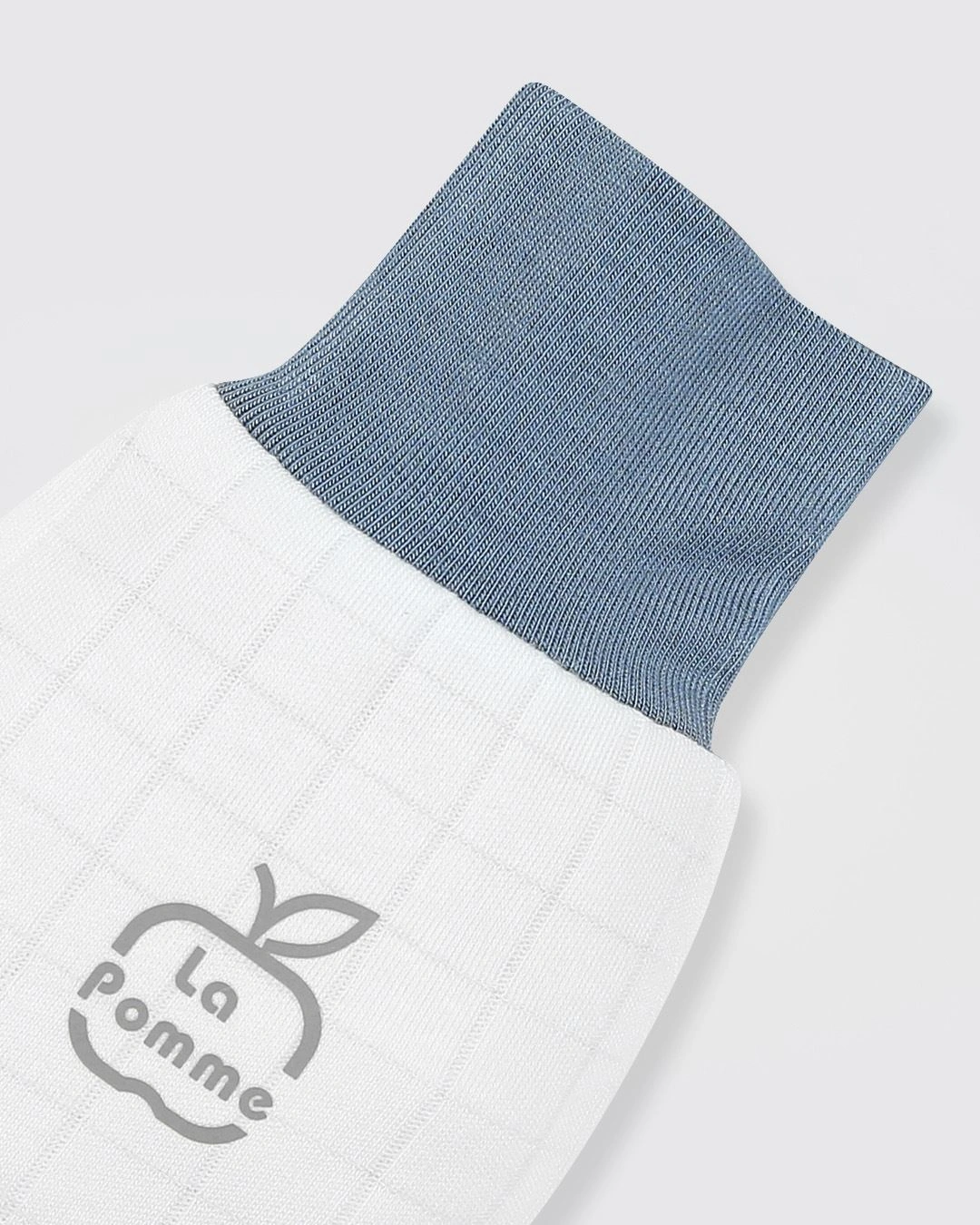 Set bao tay, bao chân bé yêu vui nhộn La Pomme màu trắng - xanh dương (0 - 3 tháng) 4