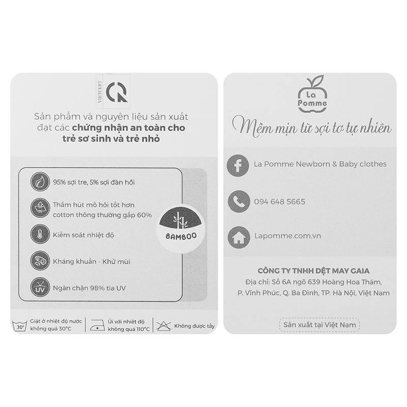 Set bao tay, bao chân mềm mịn La Pomme màu be đậm (0 - 3 tháng) 10