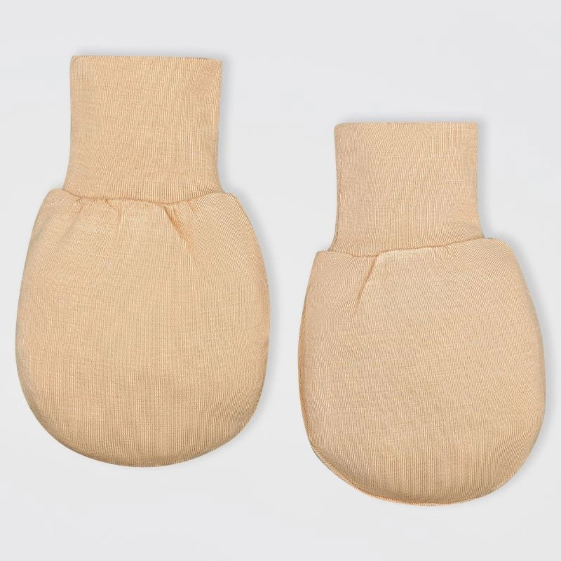 Set bao tay, bao chân mềm mịn La Pomme màu be đậm (0 - 3 tháng) 3