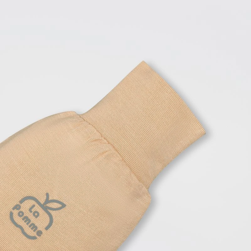 Set bao tay, bao chân mềm mịn La Pomme màu be đậm (0 - 3 tháng) 4