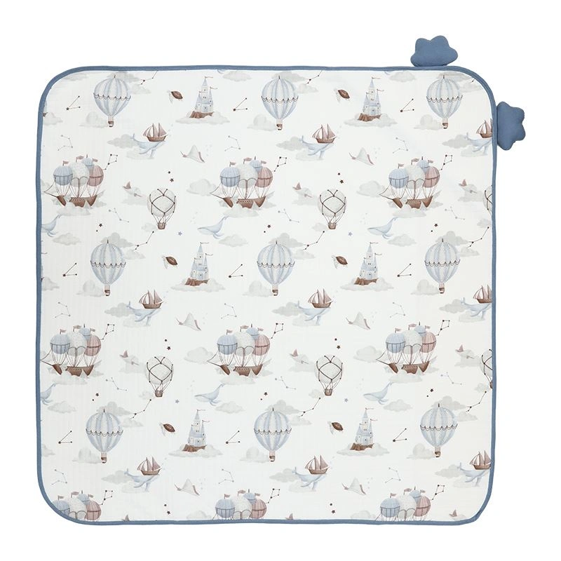 Khăn quấn cotton TOP KIDS 90x90 cm - Khinh khí cầu đỏ 16