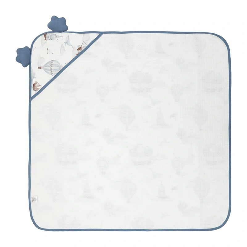 Khăn quấn cotton TOP KIDS 90x90 cm - Khinh khí cầu đỏ 17