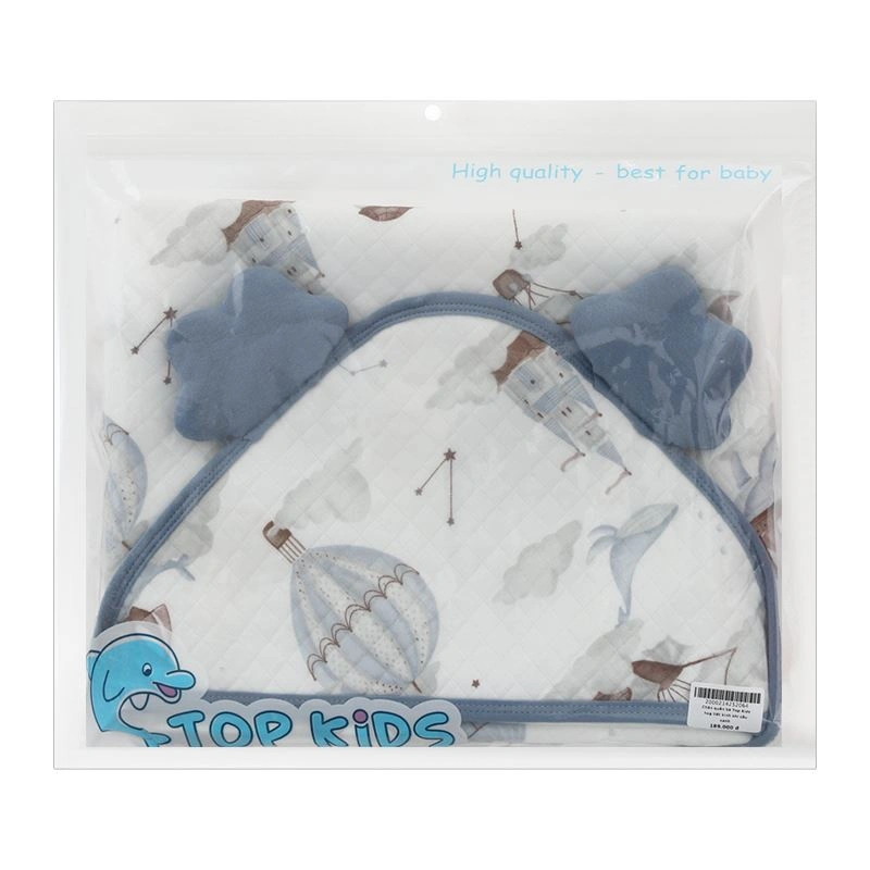 Khăn quấn cotton TOP KIDS 90x90 cm - Khinh khí cầu đỏ 20